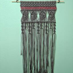 Grey Macrame Wall Hanging - thumbnail 2