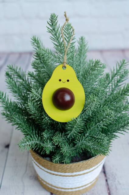 Avocado Christmas Ornament - Novelty Gift For Friends Cute Food - image 1