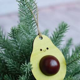 Avocado Christmas Ornament - Novelty Gift For Friends Cute Food - thumbnail 3