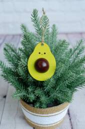 Avocado Christmas Ornament - Novelty Gift For Friends Cute Food - thumbnail 1