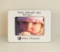 Personalized First Father's Day Picture Frame New Dad Gift - thumbnail 1