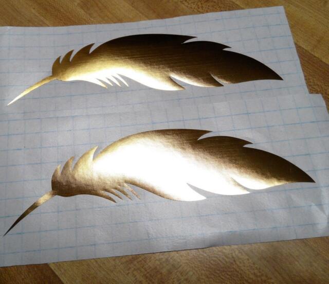 20 Feather Stickers, Feather Decals, Wall Decor, Vinyl Decal, Living Room Decor, Sticker, Home Decals - image 1
