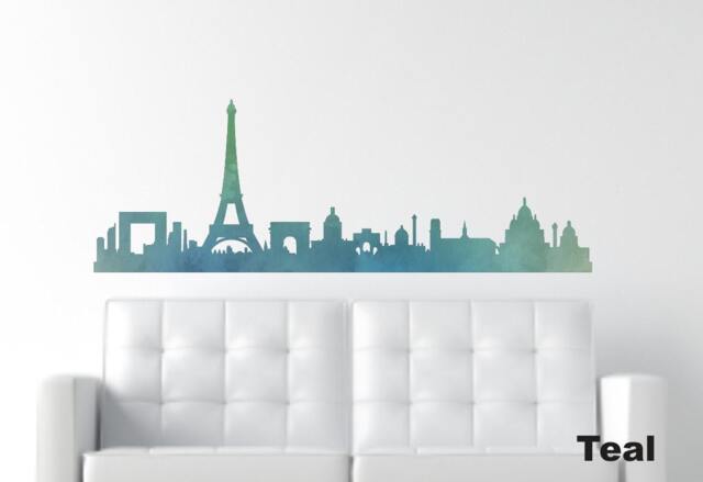 Paris Wall Decals - Silhouette City Skyline Decal Eiffel Tower - image 1