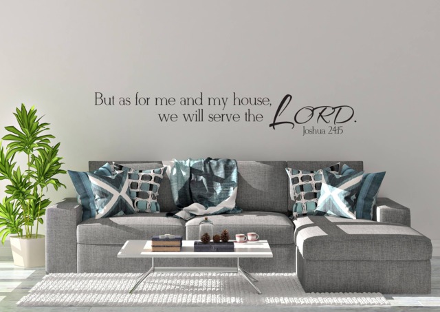 "Vinyl Wall Decal - Joshua 2415 ""But As For Me & My House, We Will Serve The Lord." - image 1