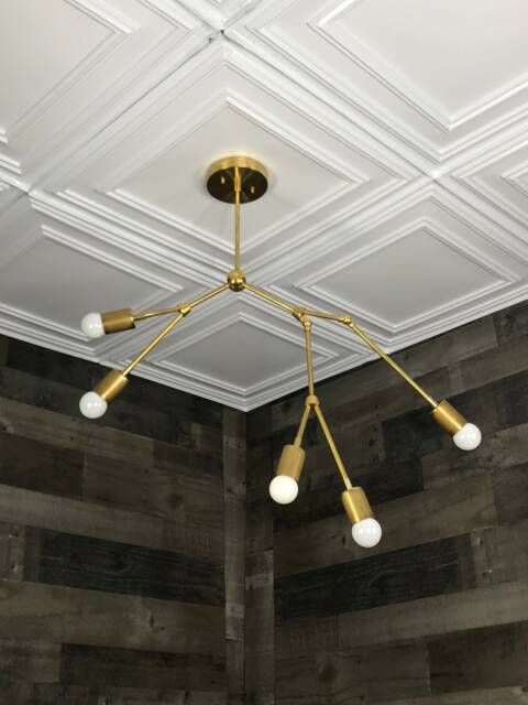 Gezel 5 Light Modern Geometric Sputnik Abstract Chandelier - image 1