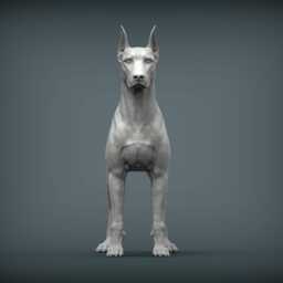3D Printed Doberman Pinscher Figurine Pet Memorial Decor - thumbnail 3
