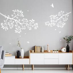Wall Sticker Branches With Birds Wall Decal Mural Branch Vinyl Decor Bedroom Living Room W402 - thumbnail 2
