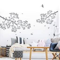 Wall Sticker Branches With Birds Wall Decal Mural Branch Vinyl Decor Bedroom Living Room W402 - thumbnail 3