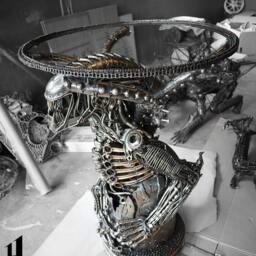 100cm Metal Monster Table - Include A Glass Tabletop - thumbnail 2