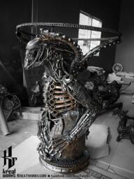 100cm Metal Monster Table - Include A Glass Tabletop