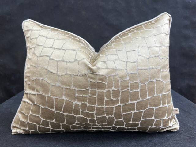Sahco Gold Animal Skin Luxury Designer Decorative Cushion Pillow Throw Cover - image 1