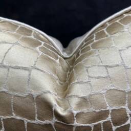 Sahco Gold Animal Skin Luxury Designer Decorative Cushion Pillow Throw Cover - thumbnail 3