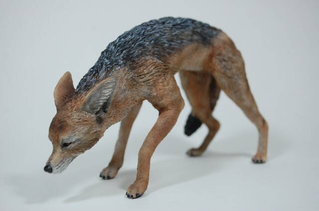 Black-Backed Jackal Figurine Combat Pose - image 1