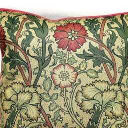 William Morris Pink Rose Cushion Cover Vintage Cotton Pillow, 18 Inch - thumbnail 3