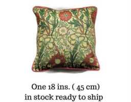 William Morris Pink Rose Cushion Cover Vintage Cotton Pillow, 18 Inch - thumbnail 2