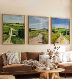 Set Of 3 Nebraska Posters, Usa Prints, Midwestern Wall Art Sets, Travel Decor, Landscapes Posters Set, Scenic Home Prints - thumbnail 1