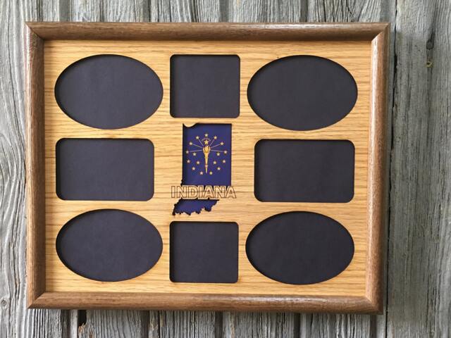 Indiana Picture Frame - 11x14 Holds 8 Photos Wall Decor, Gift, Gift For Bicentennial, Travel - image 1