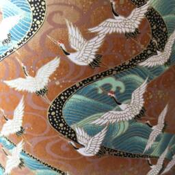 Lampshades-Pair Of Handmade Lampshades Made With Hand Printed Japanese Chiyogami Paper. 15 cm Diameter High - thumbnail 2