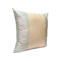 Off White & Baby Blue Pillow, Throw Pillow Cover, Decorative Cushion Pillowcase, Accent Silk, Striped - thumbnail 2