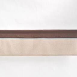 Chocolate Brown Beige Valance - Modern Geometric Color Block Rod Pocket Valance, Mocha Washed Blue Warm Window Topper. Custom - thumbnail 2