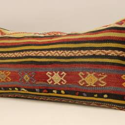 Bohemian Cushion Sofa Pillow Bed Vintage Kilim 12x24 - 30x50 cm Emroidered Lumbar Throw 4Oaf-387 - thumbnail 3