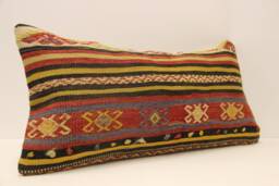 Bohemian Cushion Sofa Pillow Bed Vintage Kilim 12x24 - 30x50 cm Emroidered Lumbar Throw 4Oaf-387