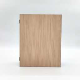 Minimalist Oak Veneer Key Cabinet - Modern Wall Mount Organizer Box New Home Gift - thumbnail 3