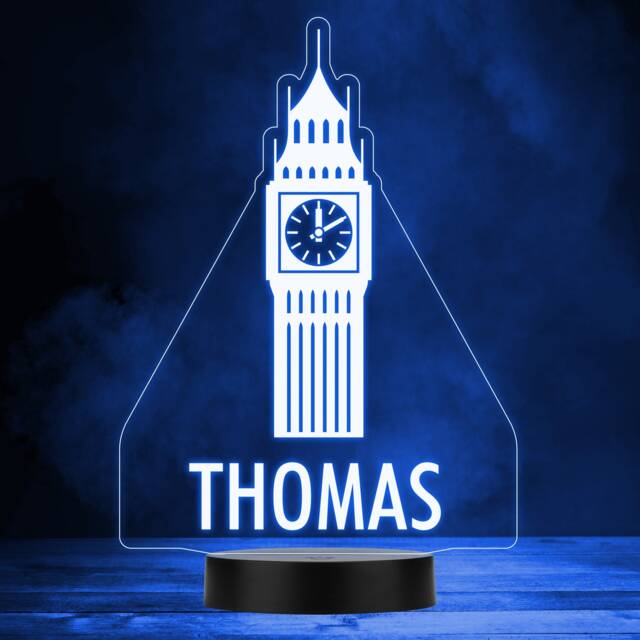 Big Ben London United Kingdom Led Lamp Personalised Gift Night Light - Bedroom - image 1