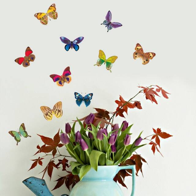 Butterfly Decal, Butterflies, Colorful Butterflies Wall Stickers, Vinyl Stickers - image 1