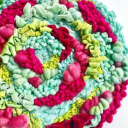 Brightest Blooms 12-Inch Round Woven Wall Hanging - thumbnail 2