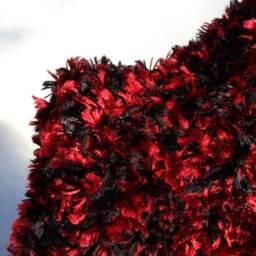 Hand Crocheted Fiery Red Hot Throw - thumbnail 2