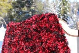 Hand Crocheted Fiery Red Hot Throw