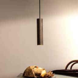 Pendant Minimalist Light Round Colored Concrete Lighting Fixture Cromia Lamp in Burgundy - thumbnail 3