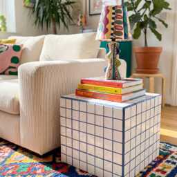 Tiled Side Table, Box L - thumbnail 4