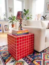 Tiled Side Table, Box L - thumbnail 1