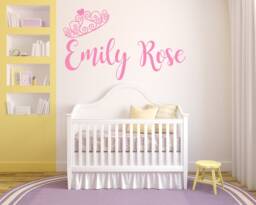 Personalised Name, Crown, Wall Art Decal Sticker, Children's Bedroom, Nursery, Playroom. Home, Decor. Tiara, Prince, Princess - thumbnail 1