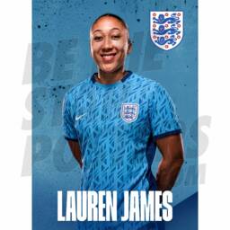 Lionesses James 23/24 Away Headshot Poster - Officially Licensed Product A4/A3 Framed Options - thumbnail 1