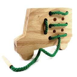 Interlaced Car - Wooden Toy Sensory Toys Learning Gift For Child Motor Skills Natural Wood - thumbnail 3