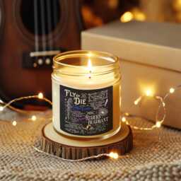 Fly Or Die, Basgiath War College Candle, Riders Quadrant Candle Fourth Wing, Wing Fantasy Book Quote - thumbnail 1