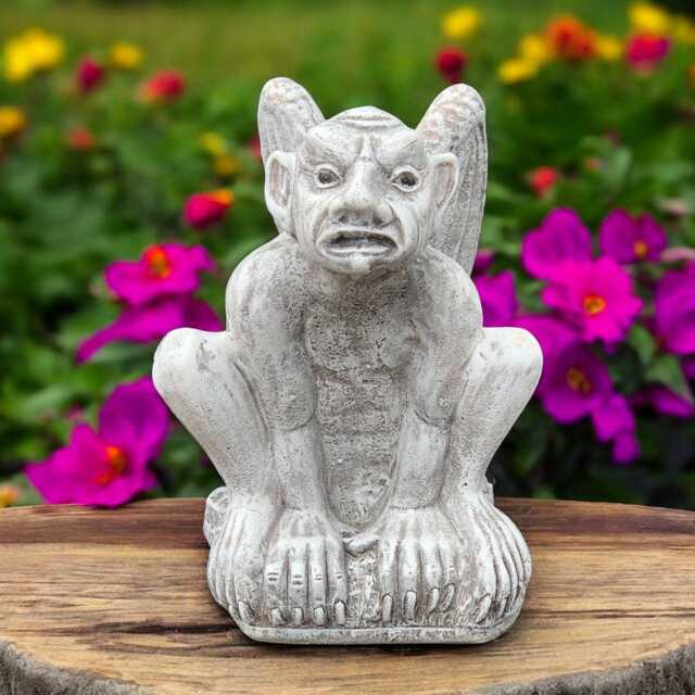 Concrete Gremlin Statue Stone Gargoyle Figurine Outdoor Guardian Sculpture Medieval Yard Ornament Gothic Garden Decor Monster Lover Gift - image 1