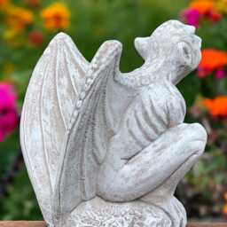 Concrete Gremlin Statue Stone Gargoyle Figurine Outdoor Guardian Sculpture Medieval Yard Ornament Gothic Garden Decor Monster Lover Gift - thumbnail 4