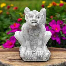 Concrete Gremlin Statue Stone Gargoyle Figurine Outdoor Guardian Sculpture Medieval Yard Ornament Gothic Garden Decor Monster Lover Gift - thumbnail 1
