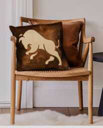 Handmade 100% Leather Cushion Cover-Natural Hair On Cowhide Cushions-Tricolor Decorative Pillow Cover-Pair Of 2 Unique Accent