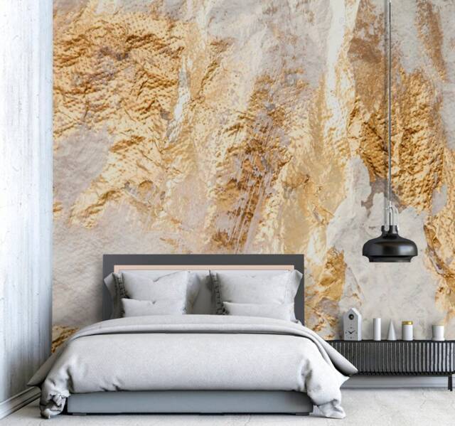 3D White Gold Luxury Golden Graffiti Wall Texture Wallpaper Sticker Decor Ceiling Mural Self Adhesive Exclusive Design Photo - image 1