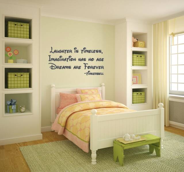 Laughter Is Timeless, Imagination Has No Age, Dreams Are Forever. Vinyl Wall Decal - image 1