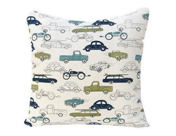 Sale Decorative Pillow Cover - One 16 X16 -Retro Rides Felix/Natural - image 1