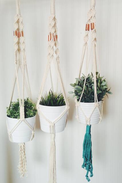 Macrame Plant Hanger, Hanging Planter No Tariffs/Fees To Usa - image 1