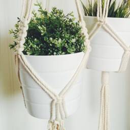 Macrame Plant Hanger, Hanging Planter No Tariffs/Fees To Usa - thumbnail 2