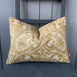 William Morris Luxury Designer Bluebell Gold Vintage Cushion Pillow Sofa Cover - thumbnail 2