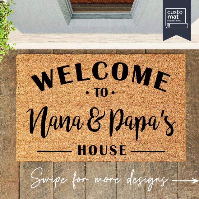 Personalized Grandparent Doormat - Custom Family Name The Perfect Welcome For Grandma & Grandpa Handmade - image 1